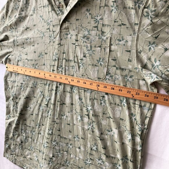 Michael Austin Golf Shirt Mens Size XXL Vintage All Over Print Clubs Palm Tree - Picture 7 of 11